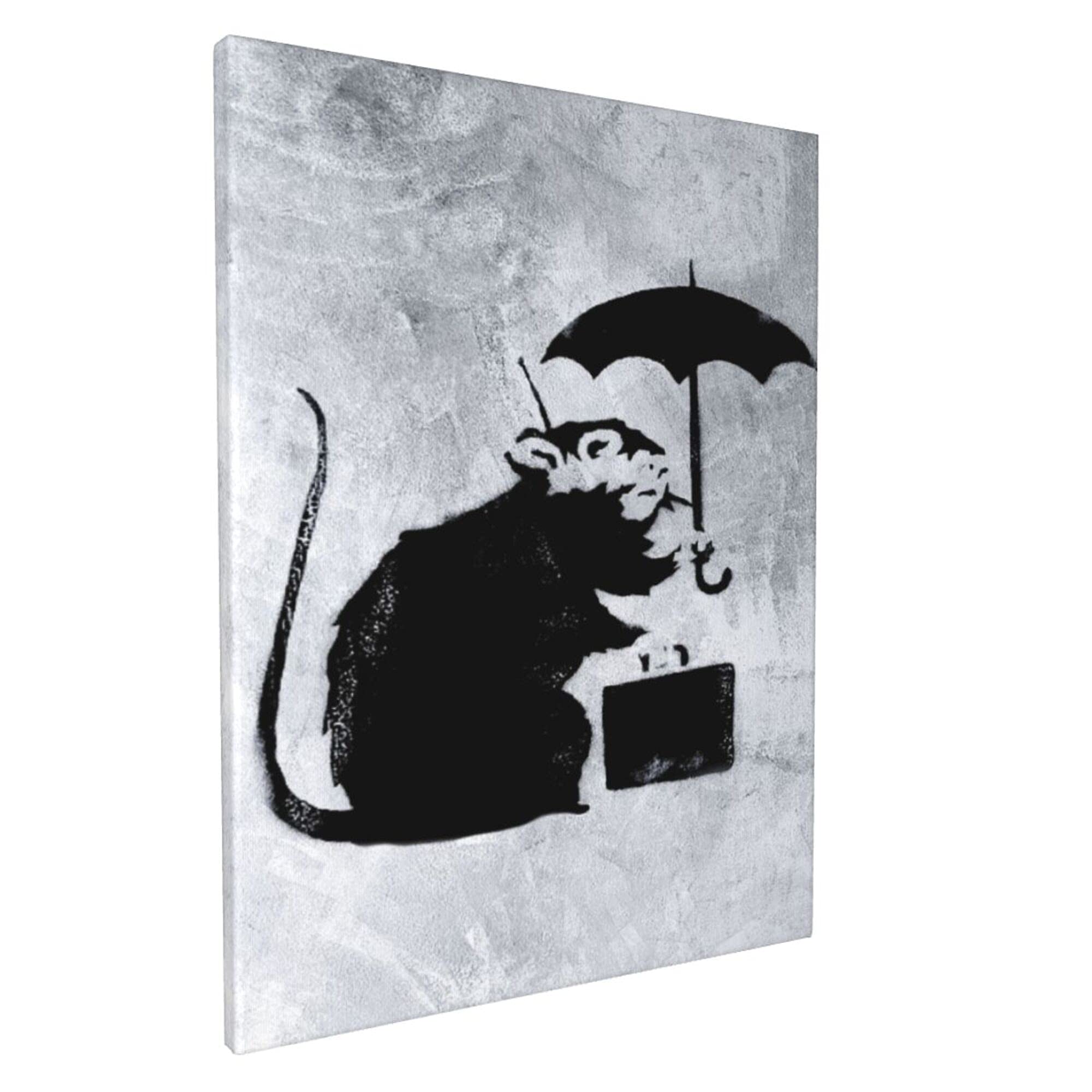 Amazon.co.jp: アートパネル バンクシー Banksy ネズミ アートフレーム